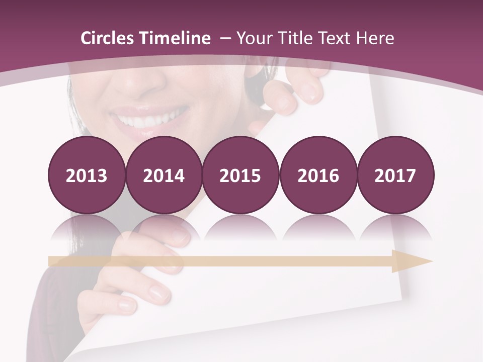 Holding Board Girl PowerPoint Template