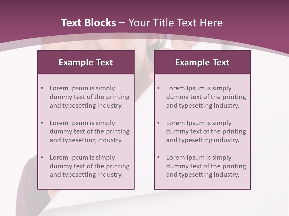 Holding Board Girl PowerPoint Template