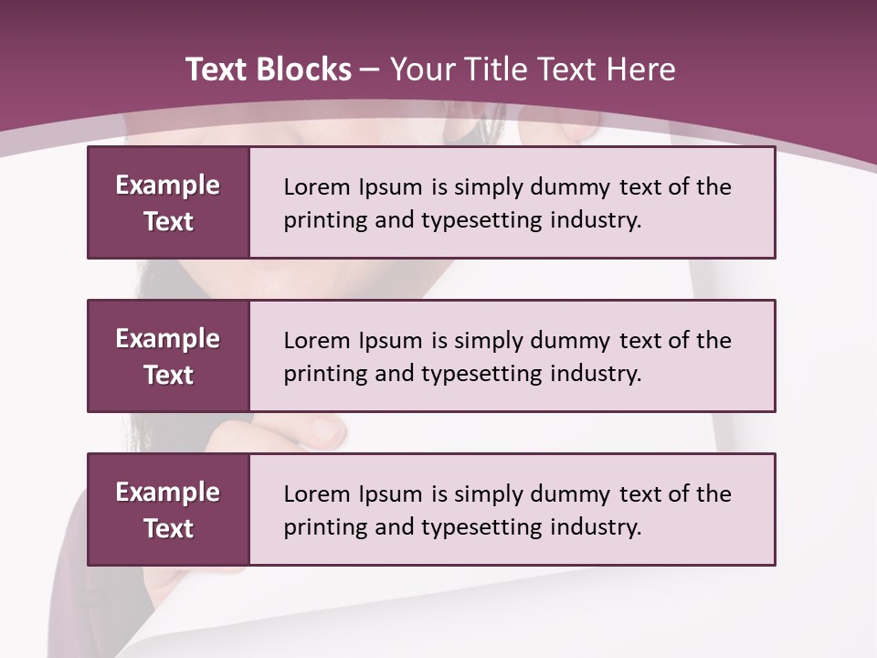 Holding Board Girl PowerPoint Template