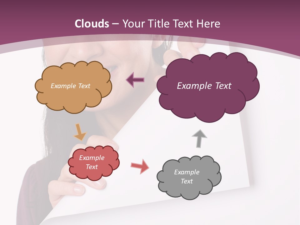 Holding Board Girl PowerPoint Template