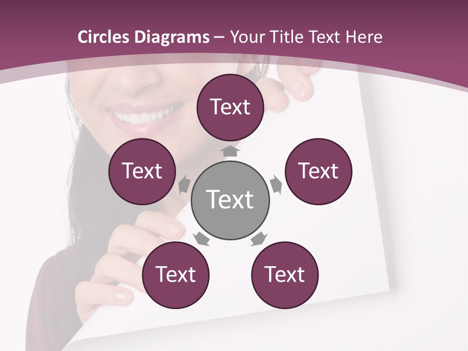 Holding Board Girl PowerPoint Template