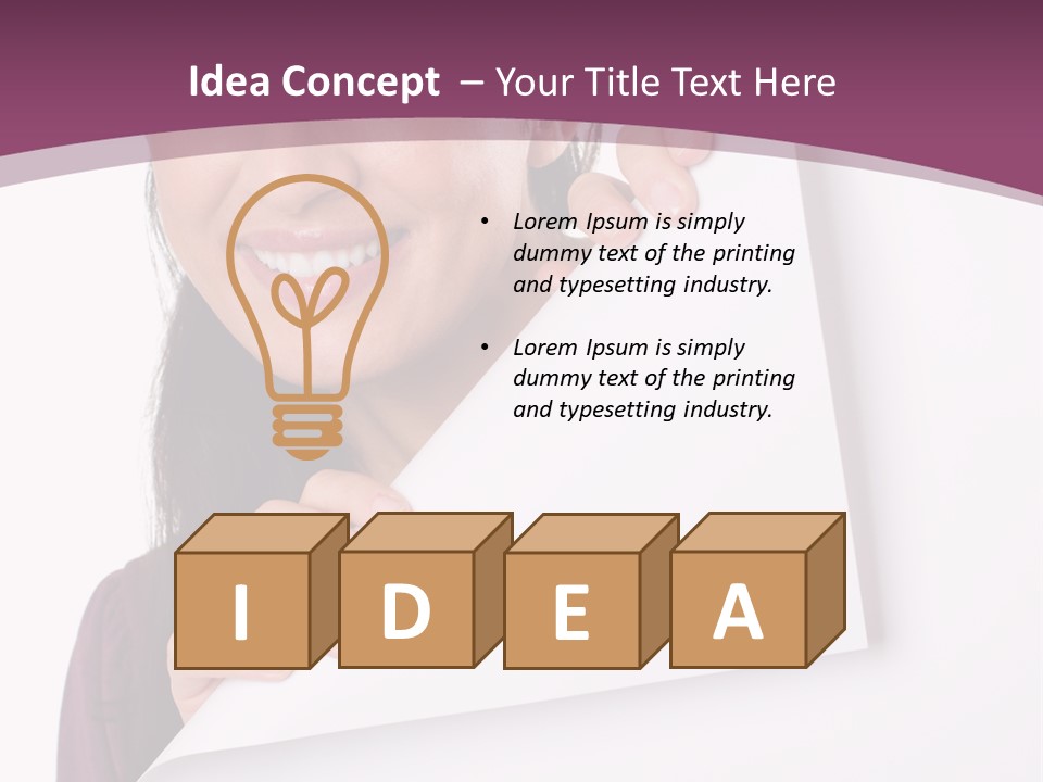 Holding Board Girl PowerPoint Template