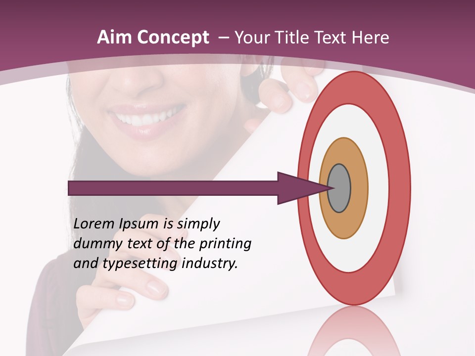 Holding Board Girl PowerPoint Template