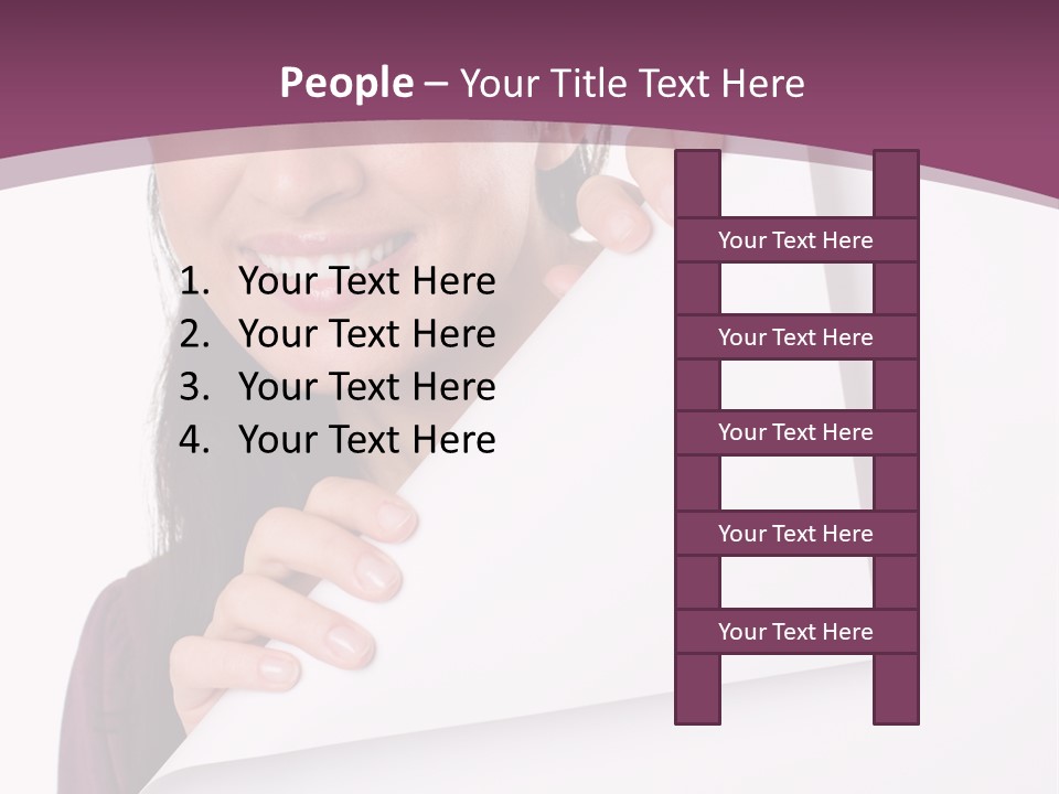 Holding Board Girl PowerPoint Template