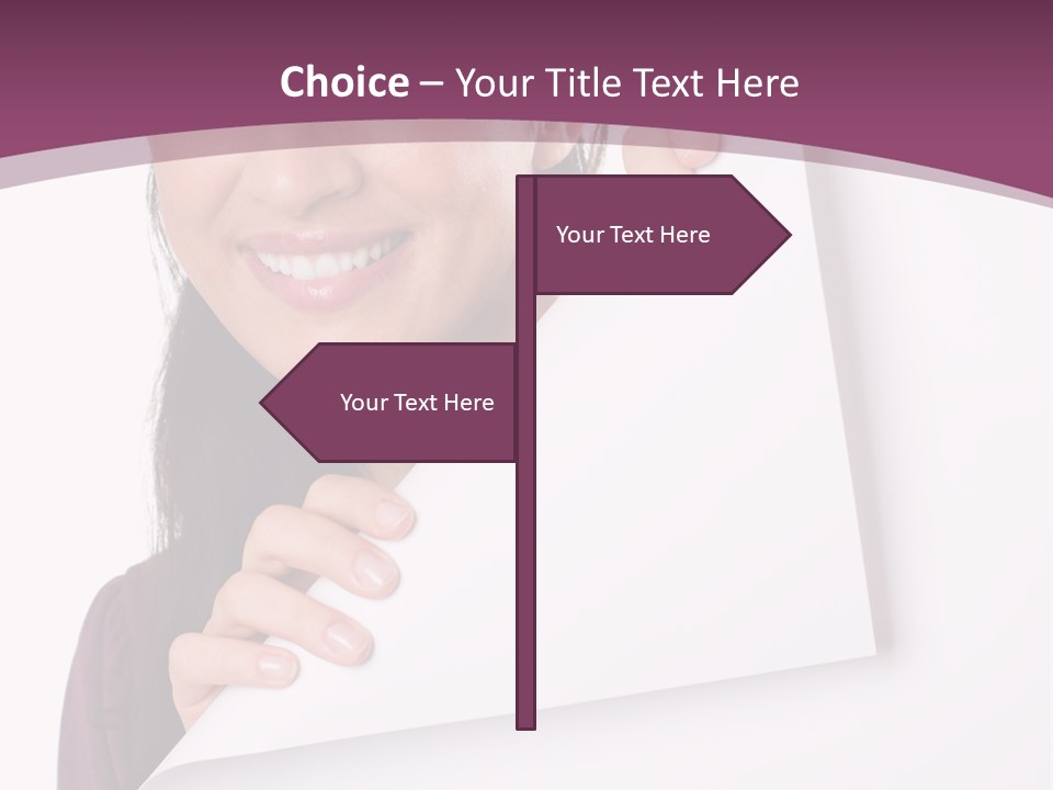 Holding Board Girl PowerPoint Template