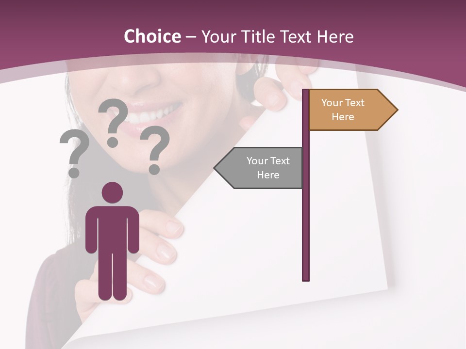 Holding Board Girl PowerPoint Template