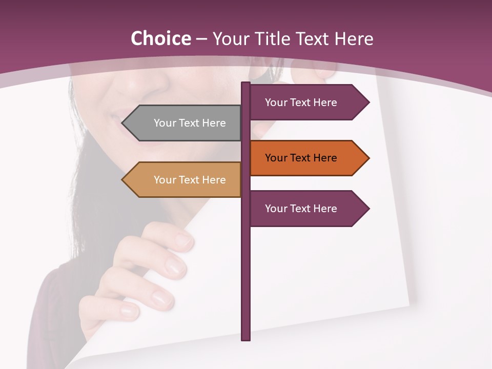 Holding Board Girl PowerPoint Template