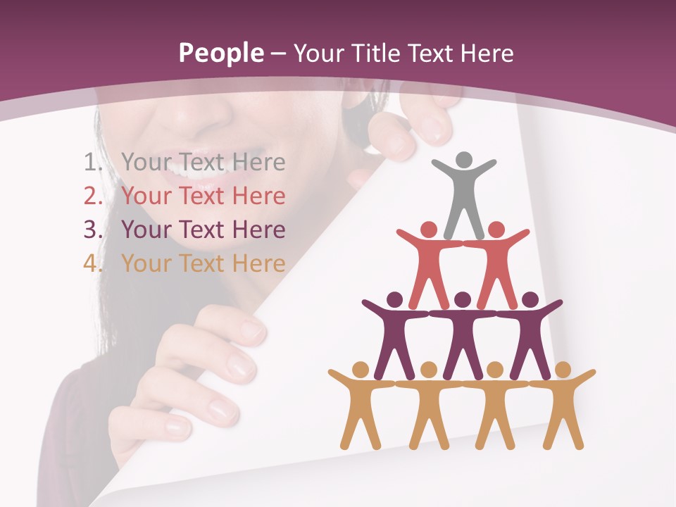 Holding Board Girl PowerPoint Template