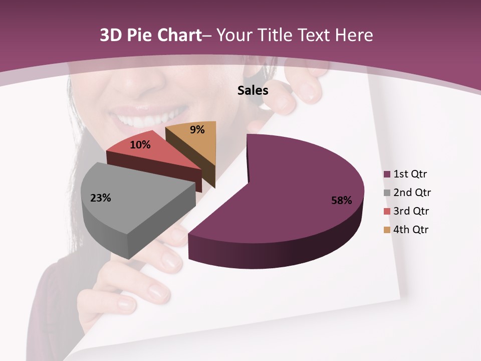 Holding Board Girl PowerPoint Template