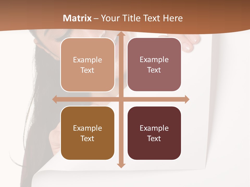 Girl Text White Background PowerPoint Template