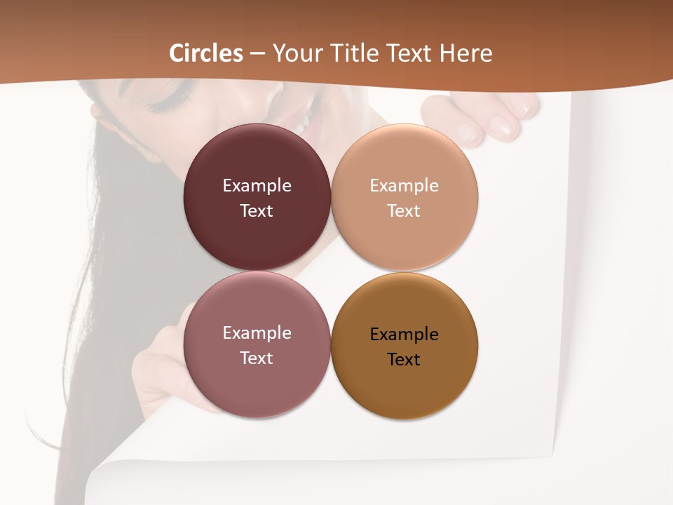 Girl Text White Background PowerPoint Template