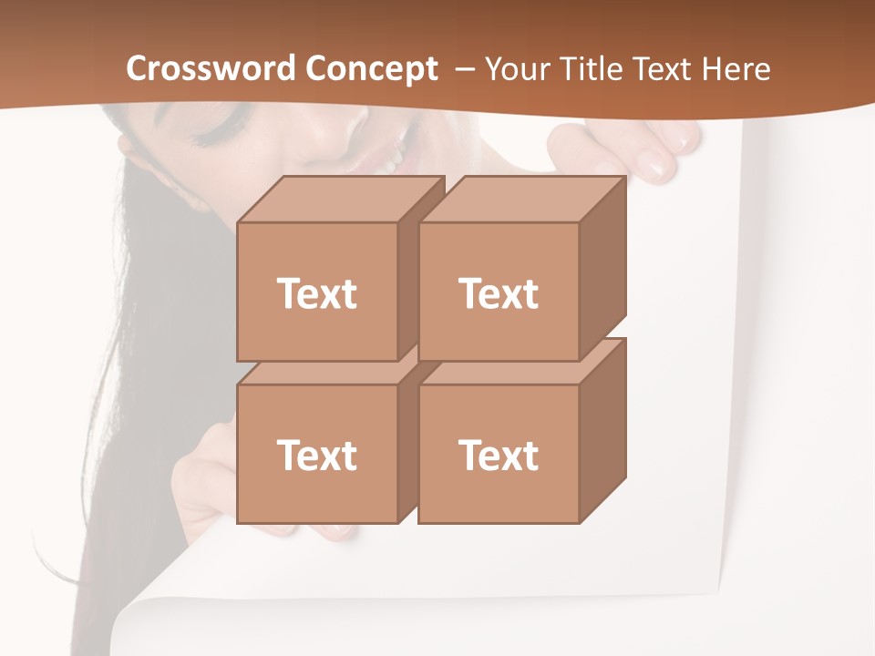 Girl Text White Background PowerPoint Template