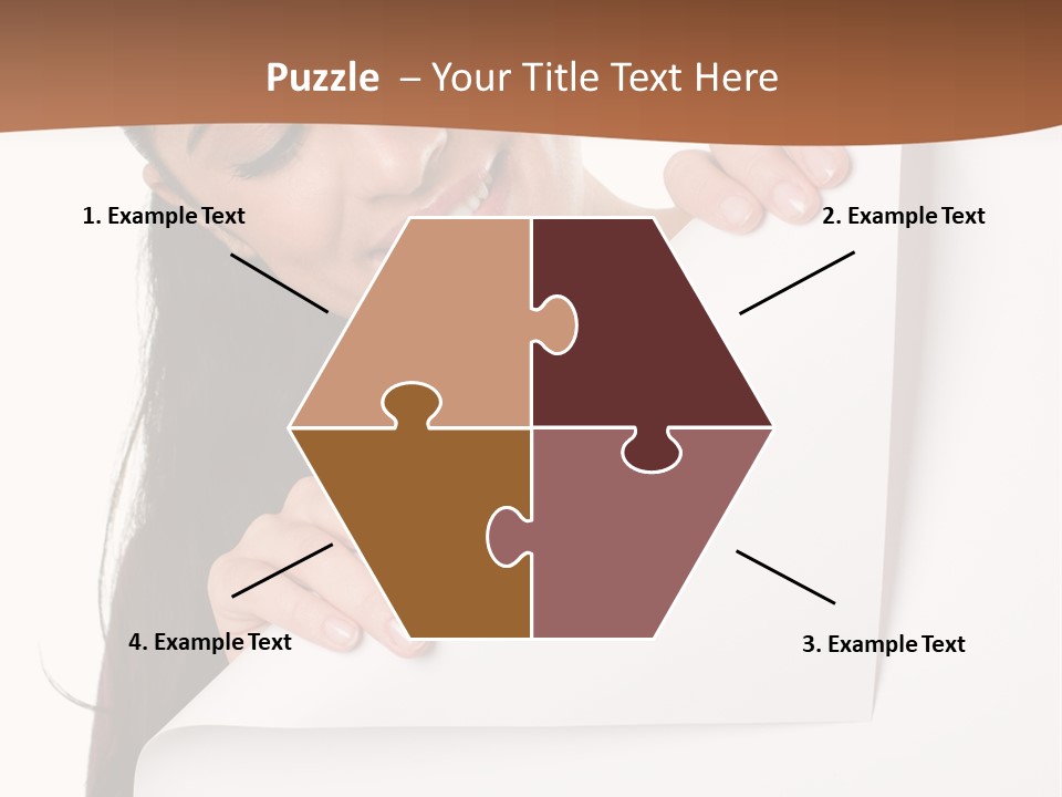 Girl Text White Background PowerPoint Template