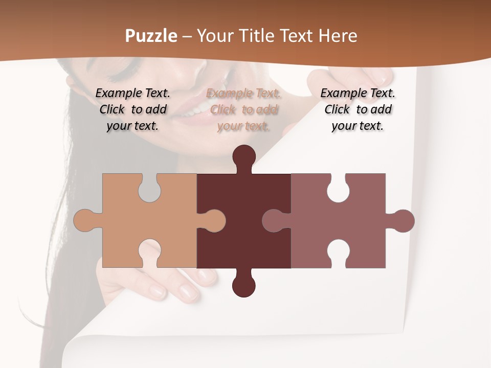 Girl Text White Background PowerPoint Template