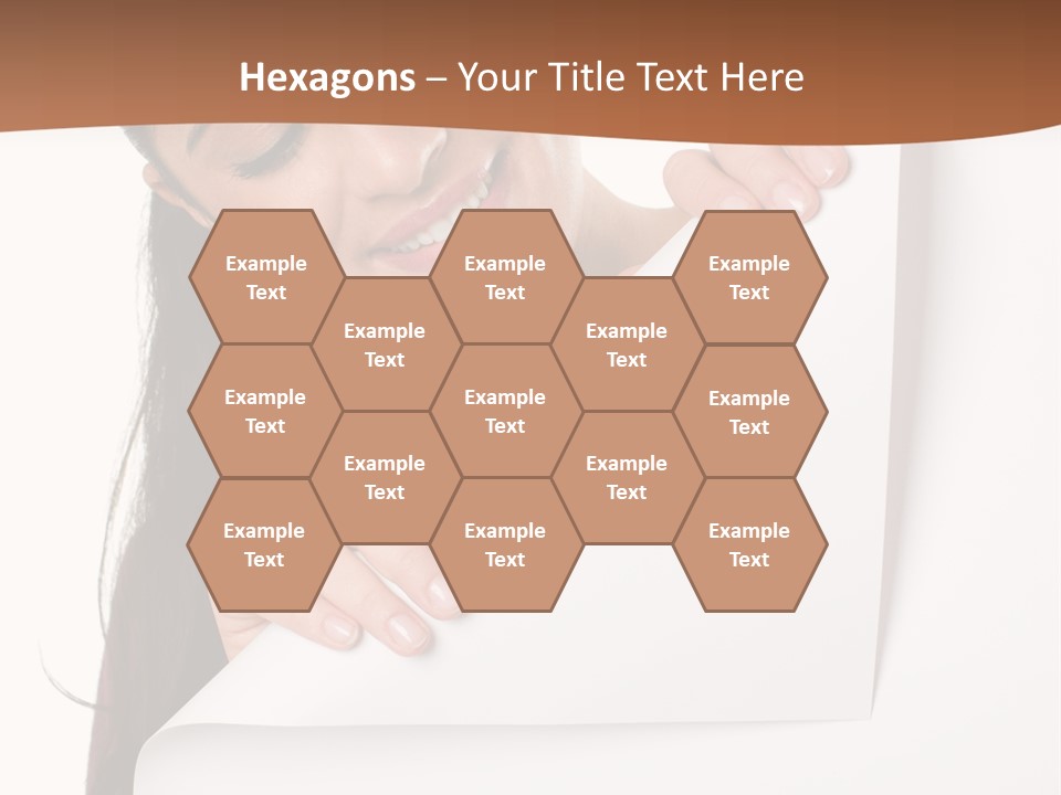 Girl Text White Background PowerPoint Template