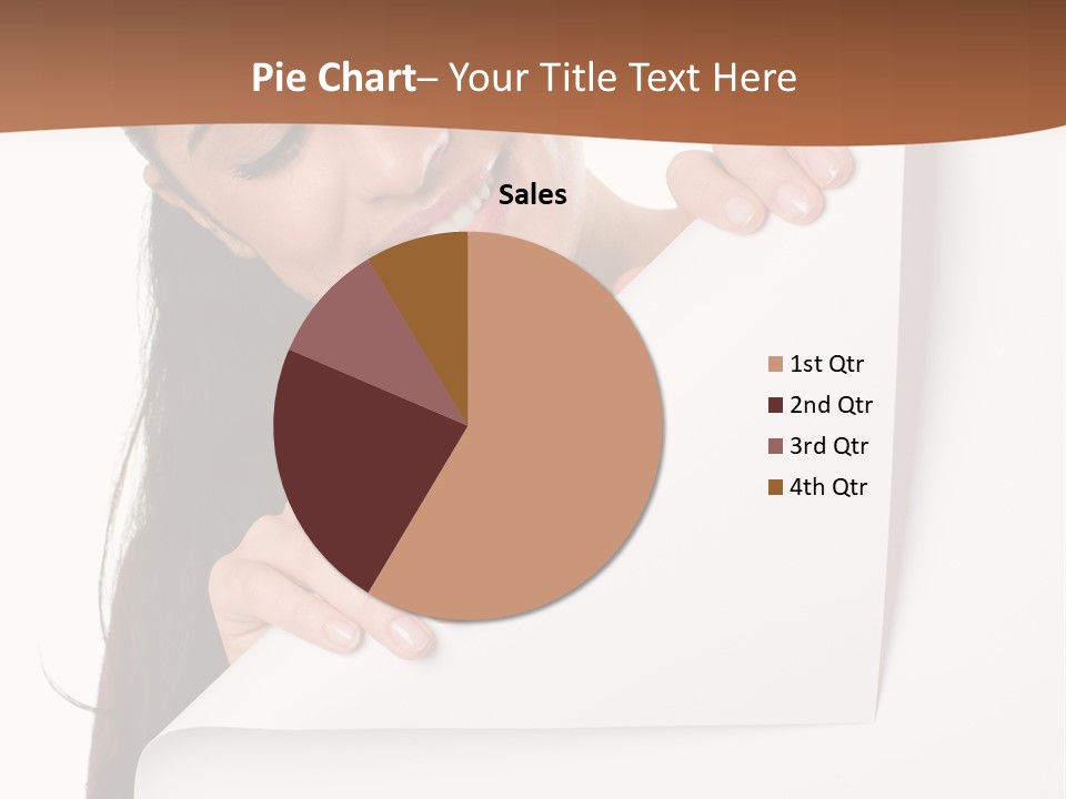 Girl Text White Background PowerPoint Template