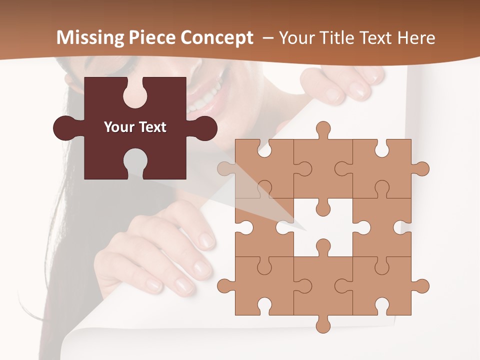 Girl Text White Background PowerPoint Template