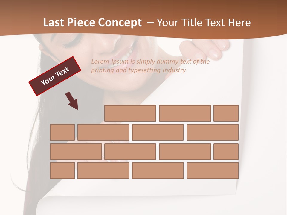 Girl Text White Background PowerPoint Template