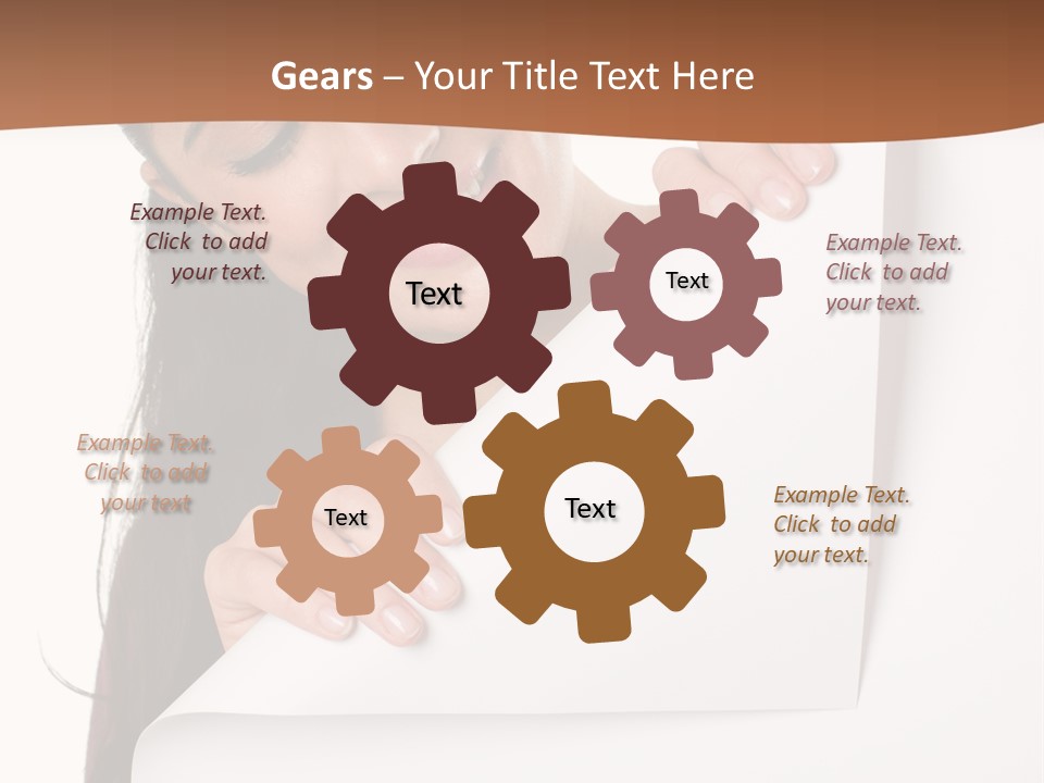 Girl Text White Background PowerPoint Template