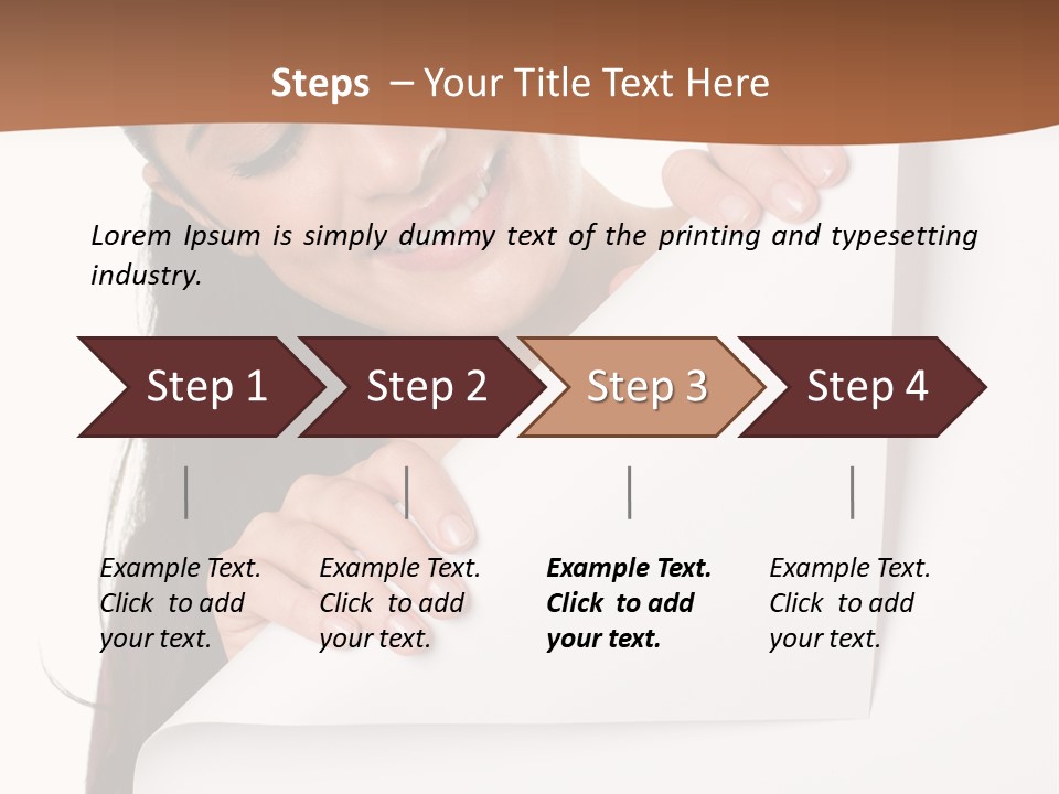 Girl Text White Background PowerPoint Template