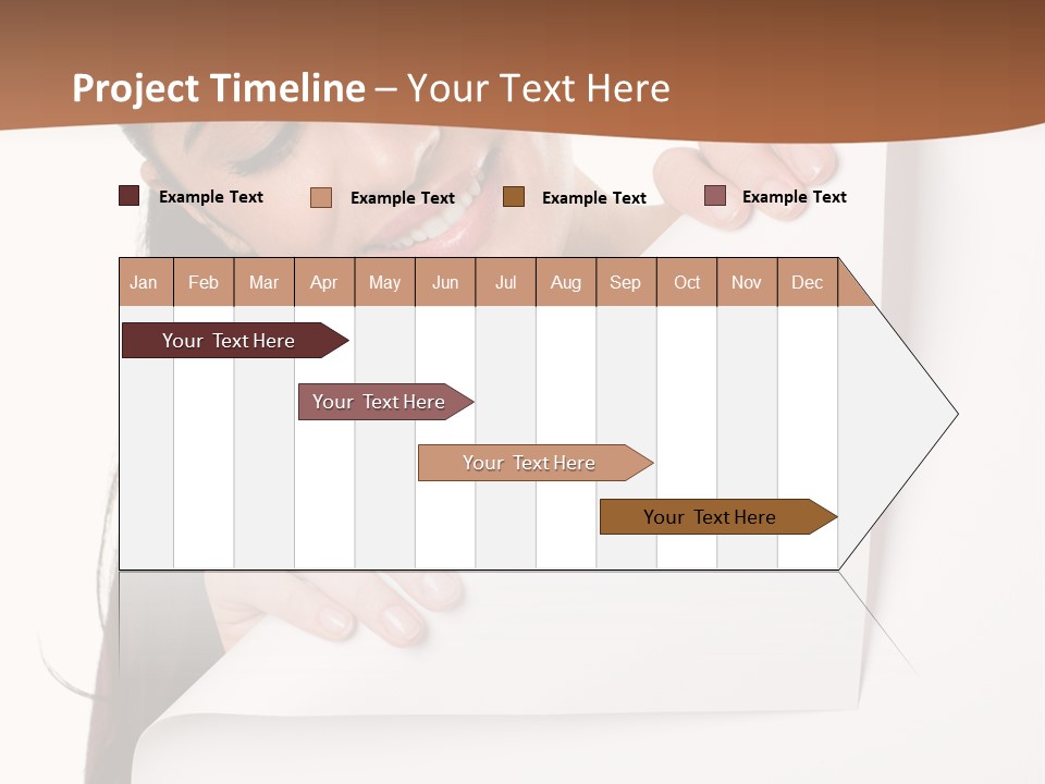 Girl Text White Background PowerPoint Template