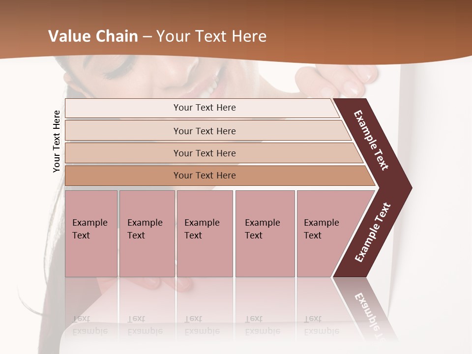 Girl Text White Background PowerPoint Template