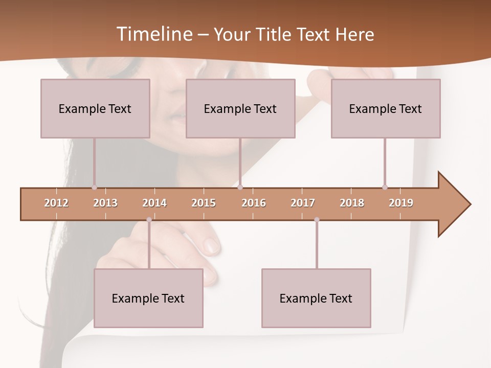 Girl Text White Background PowerPoint Template