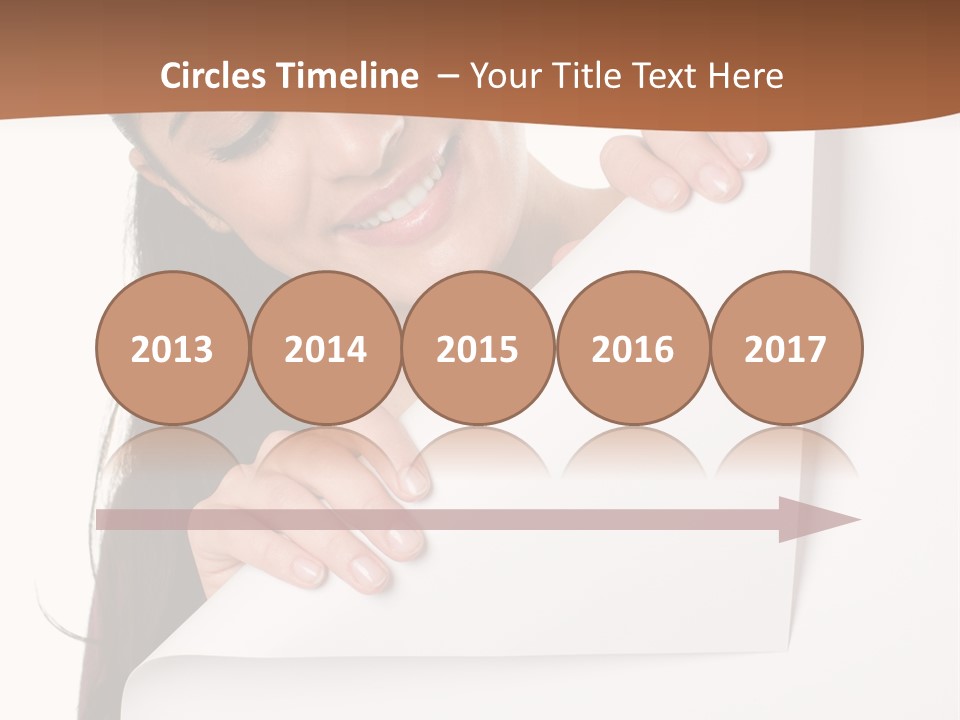 Girl Text White Background PowerPoint Template