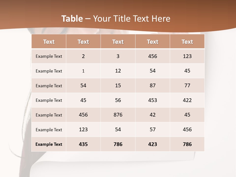 Girl Text White Background PowerPoint Template