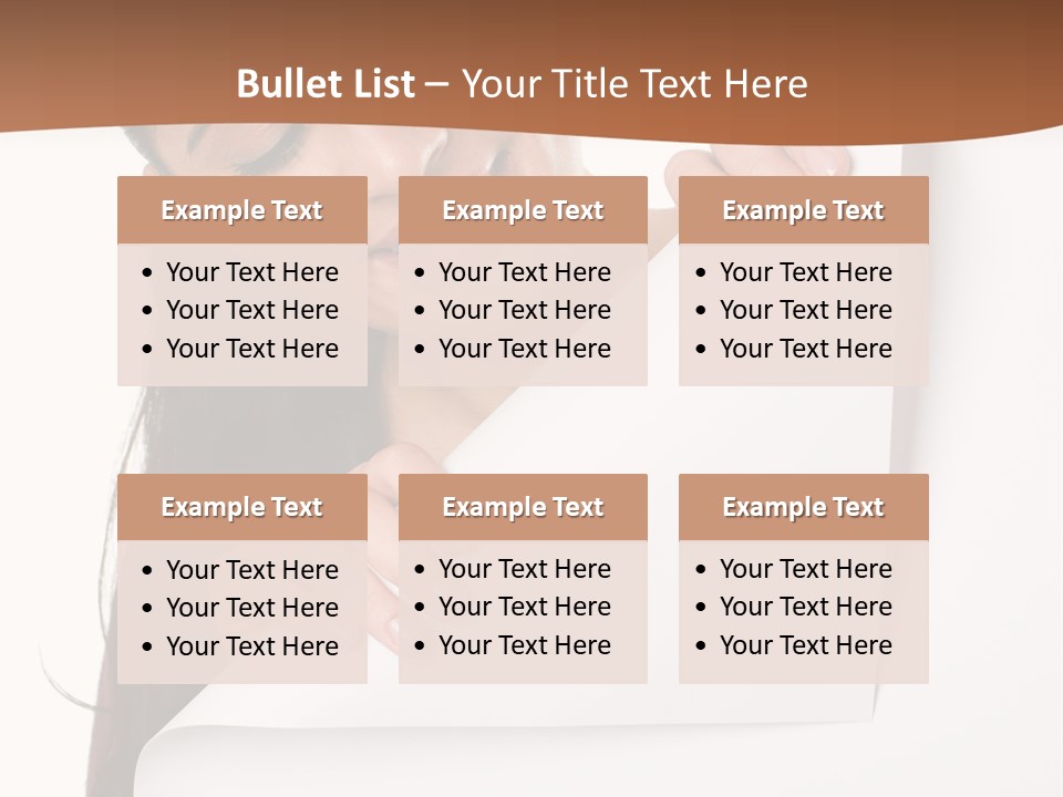 Girl Text White Background PowerPoint Template