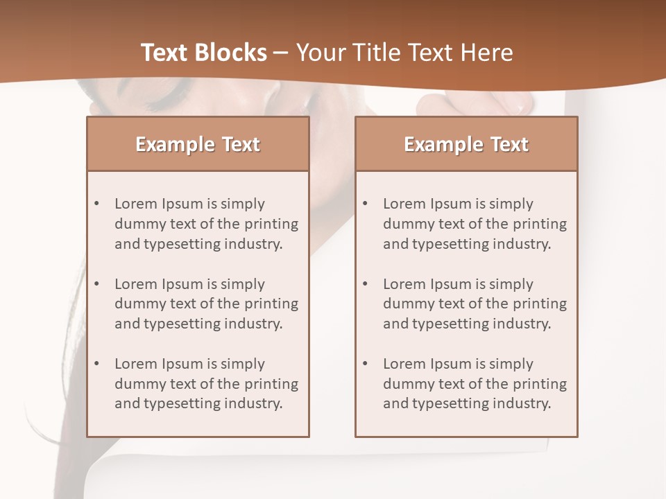 Girl Text White Background PowerPoint Template