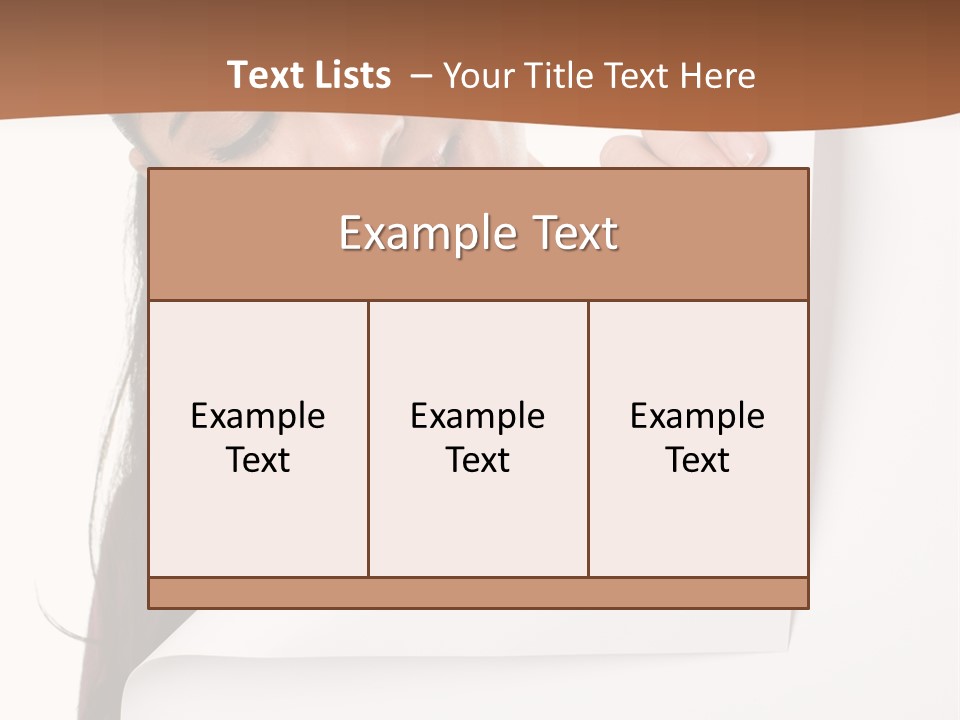 Girl Text White Background PowerPoint Template