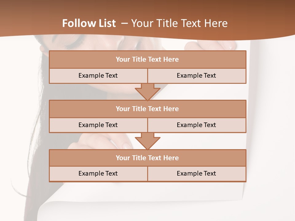 Girl Text White Background PowerPoint Template