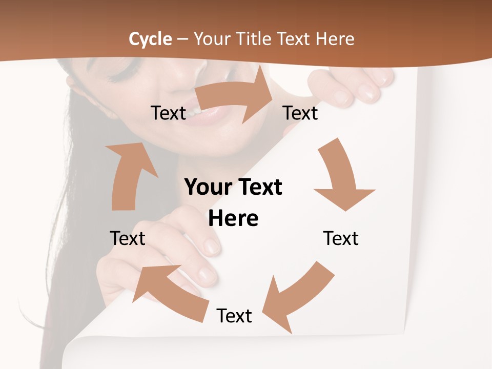 Girl Text White Background PowerPoint Template