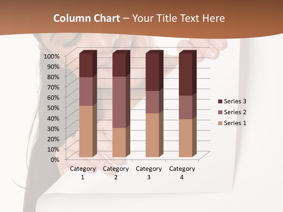 Girl Text White Background PowerPoint Template