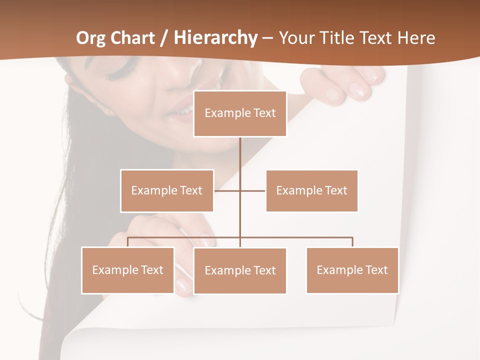 Girl Text White Background PowerPoint Template