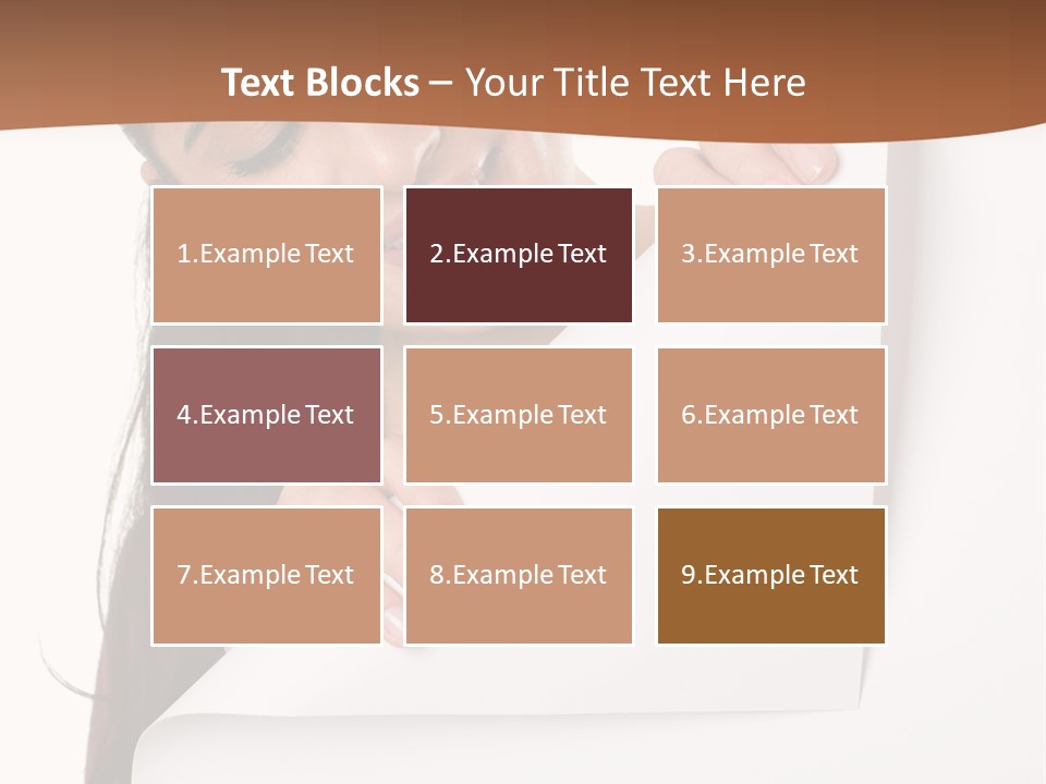 Girl Text White Background PowerPoint Template