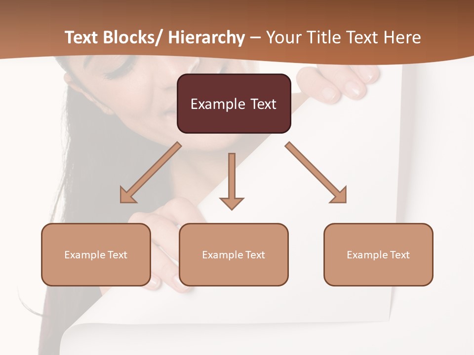 Girl Text White Background PowerPoint Template