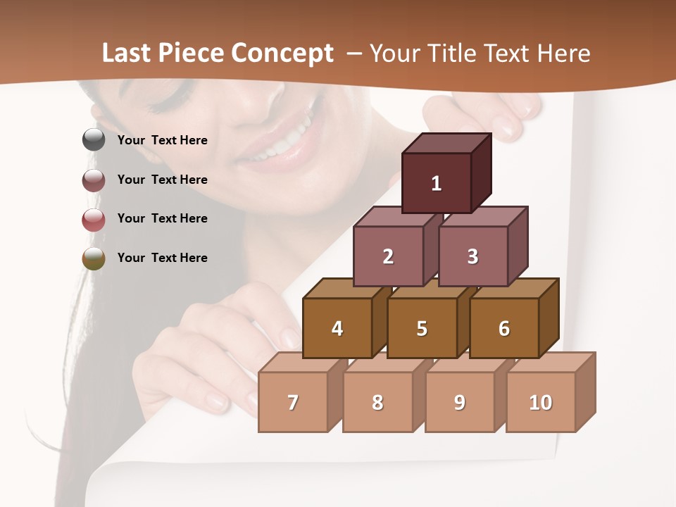 Girl Text White Background PowerPoint Template