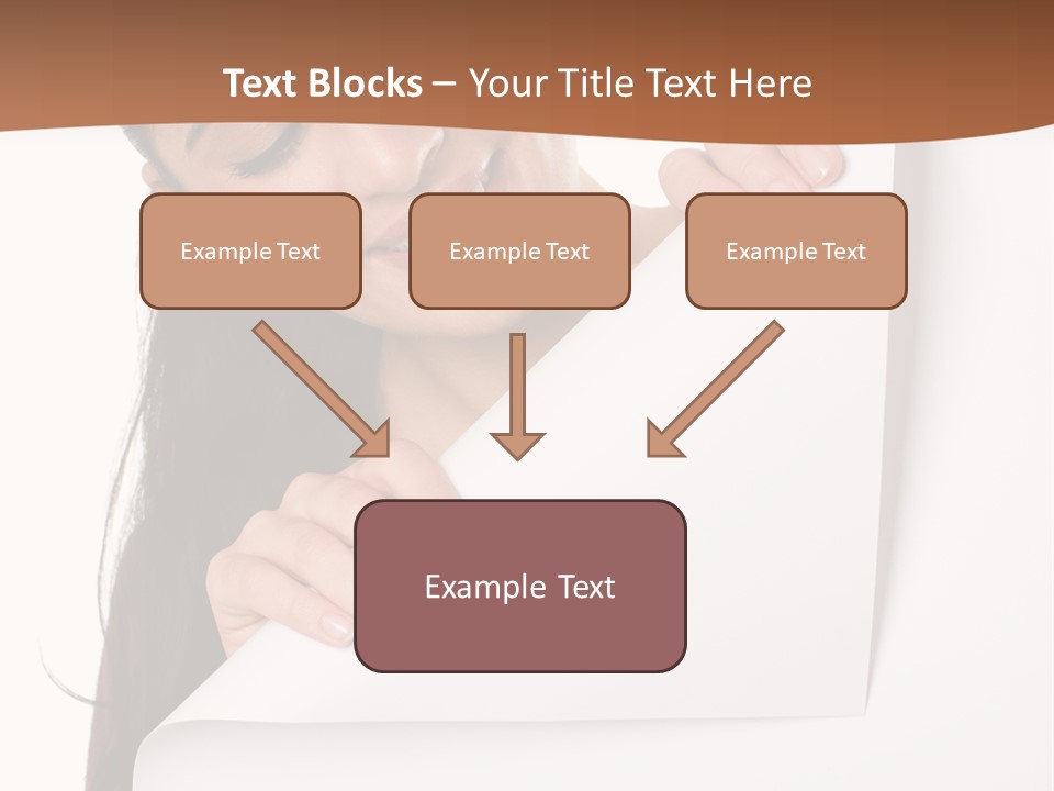 Girl Text White Background PowerPoint Template