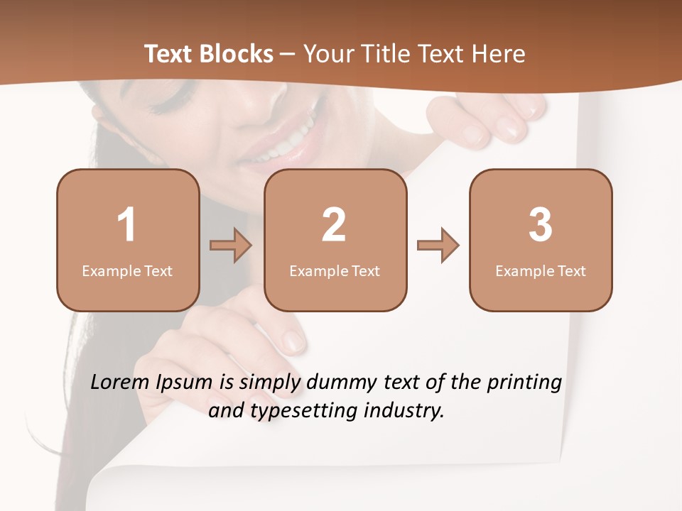 Girl Text White Background PowerPoint Template