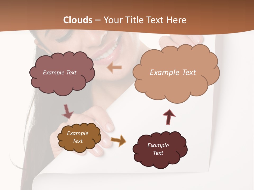 Girl Text White Background PowerPoint Template