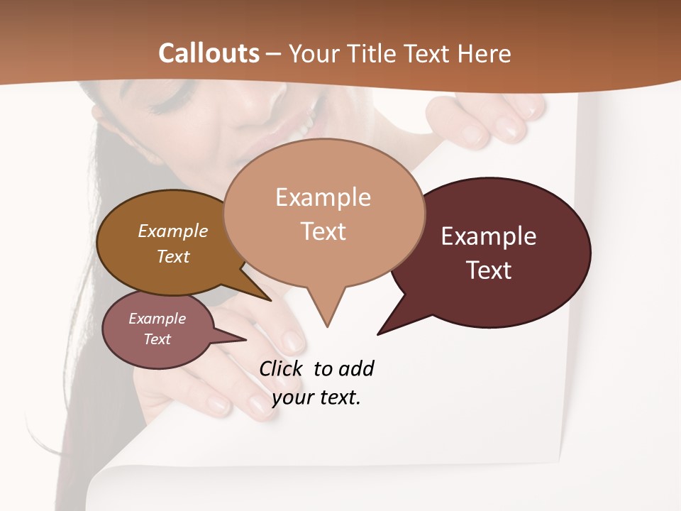 Girl Text White Background PowerPoint Template