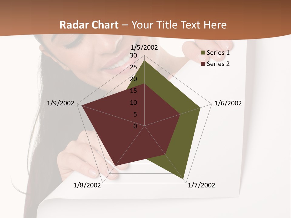 Girl Text White Background PowerPoint Template