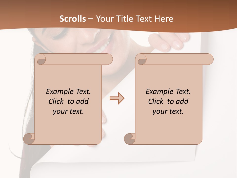 Girl Text White Background PowerPoint Template