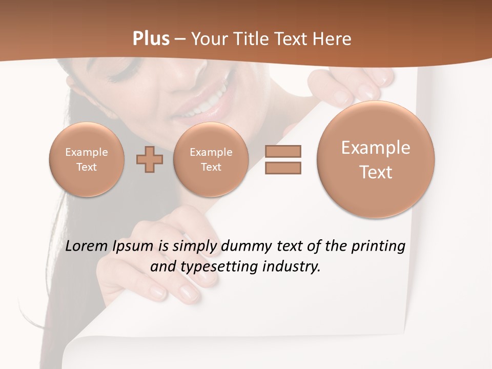 Girl Text White Background PowerPoint Template