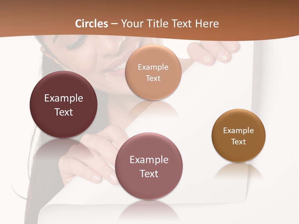 Girl Text White Background PowerPoint Template