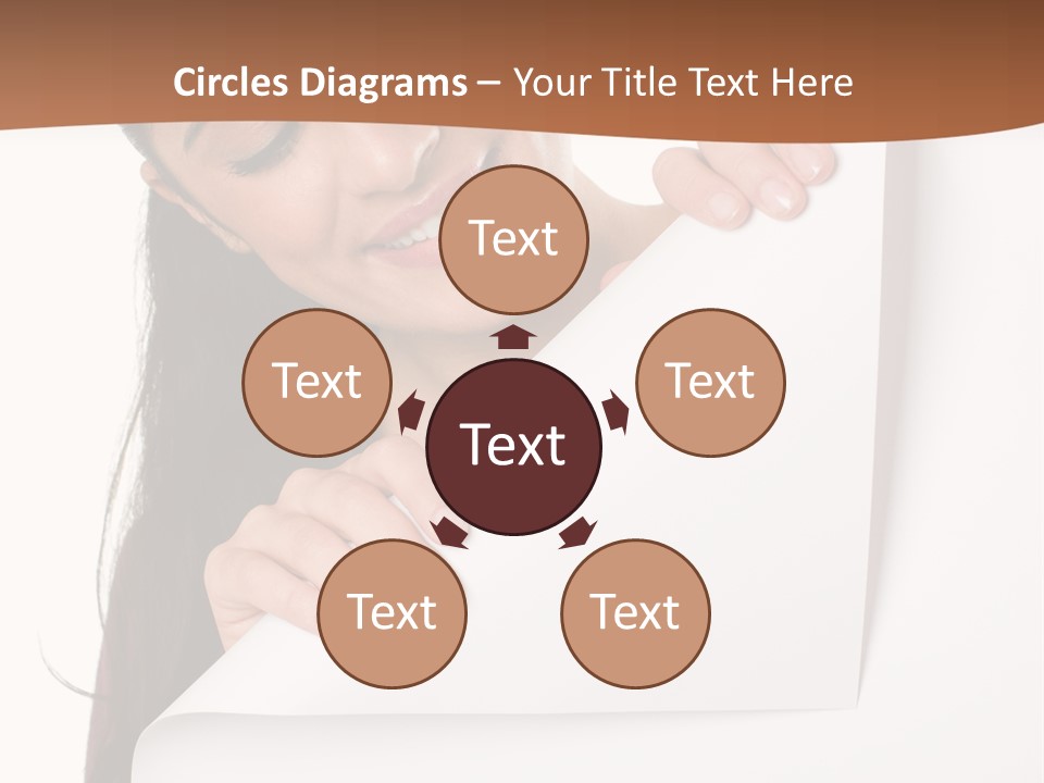 Girl Text White Background PowerPoint Template