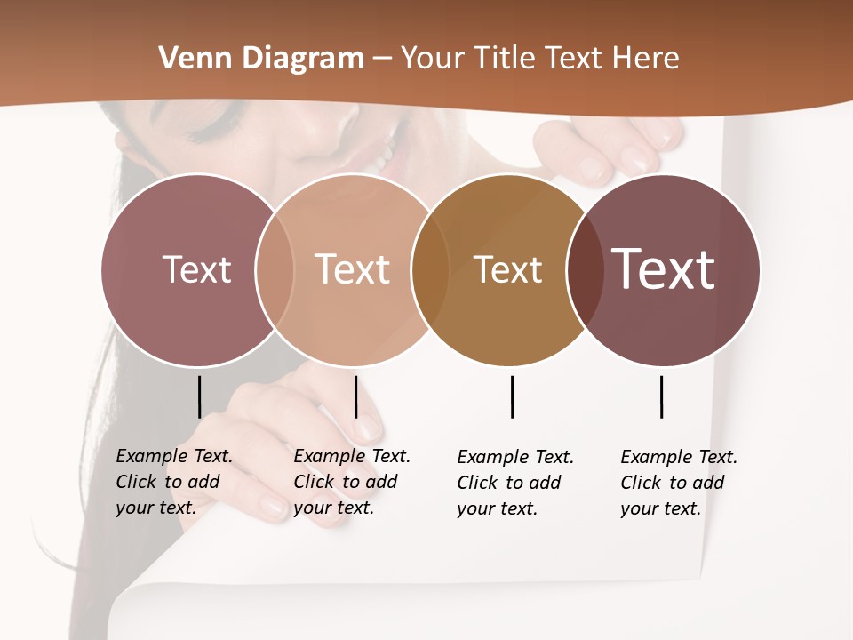 Girl Text White Background PowerPoint Template