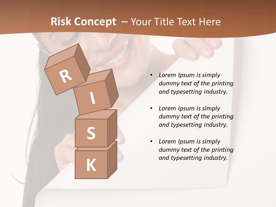 Girl Text White Background PowerPoint Template